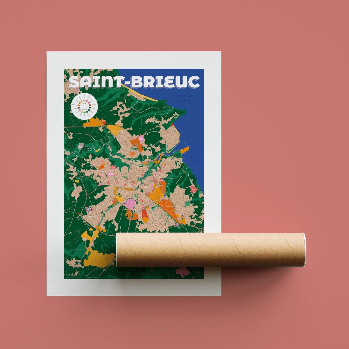 L'affiche au format 50 x 70 cm est envoyée dans un tube cartonné solide