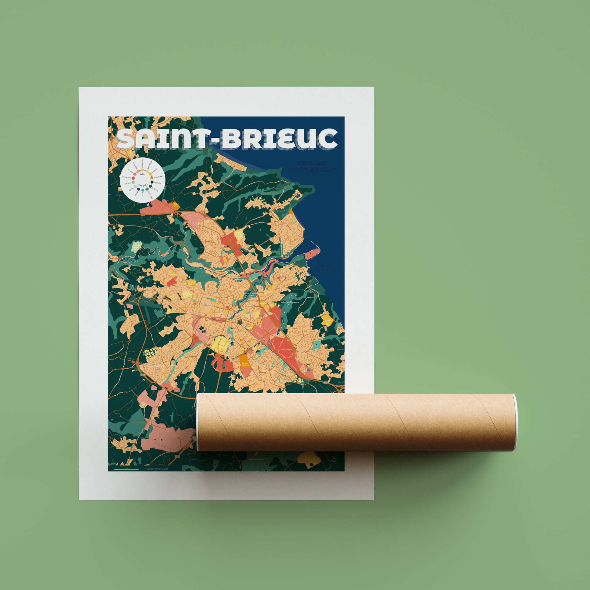 L'affiche au format 50 x 70 cm est envoyée dans un tube cartonné solide