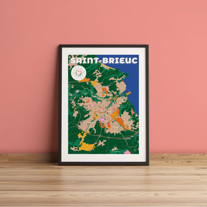 Présentation de l'affiche de Saint-Brieuc encadrée, format Goûter