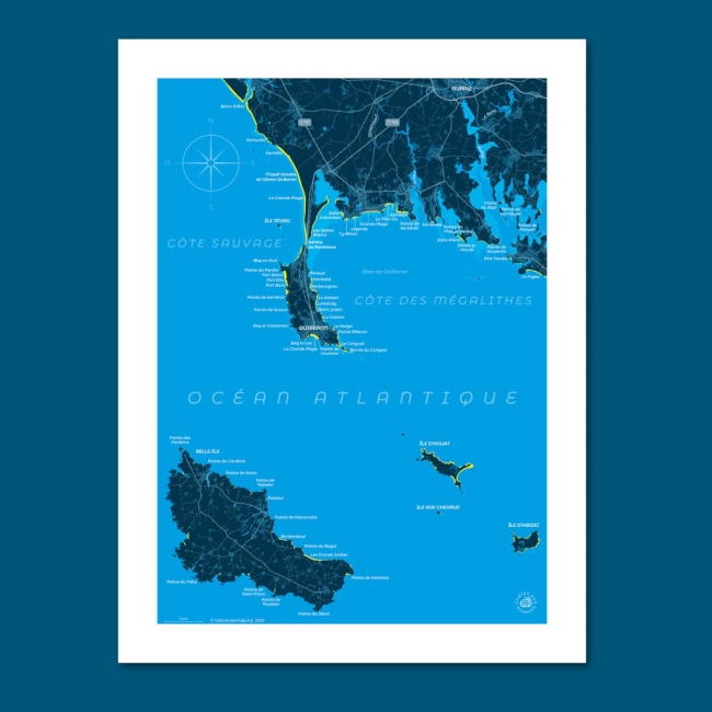 Affiche Presqu'île de Quiberon - 30x40 cm