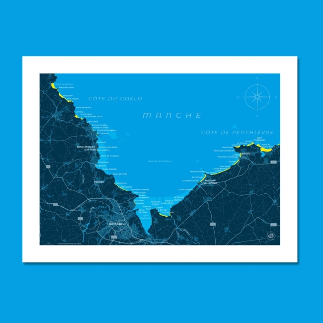 Affiche Baie de Saint-Brieuc - 30x40 cm