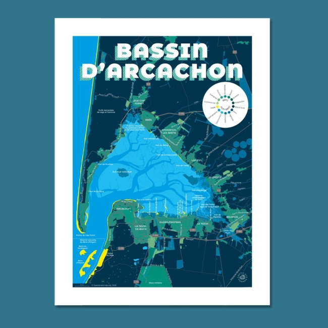Affiche Bassin d'Arcachon - 30x40 cm