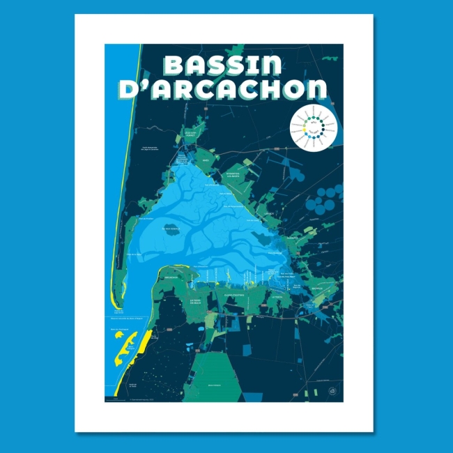 Affiche Bassin d'Arcachon - 50x70 cm