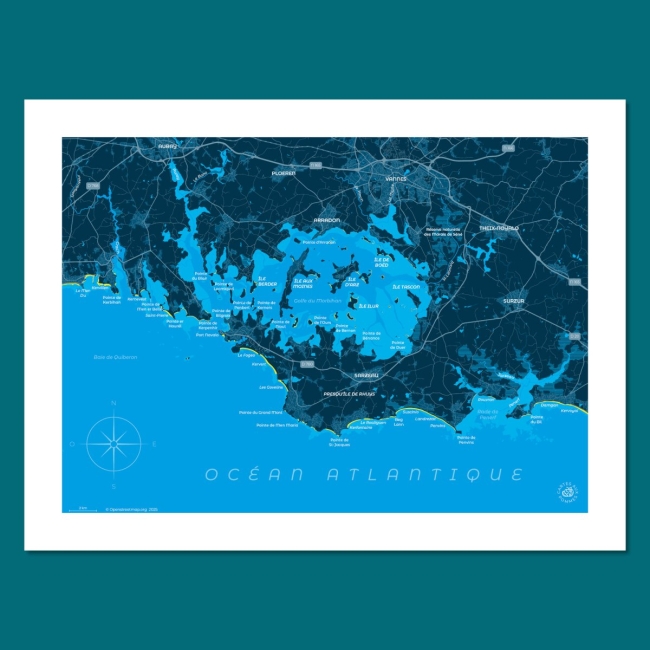 Affiche Golfe du Morbihan - 30x40 cm