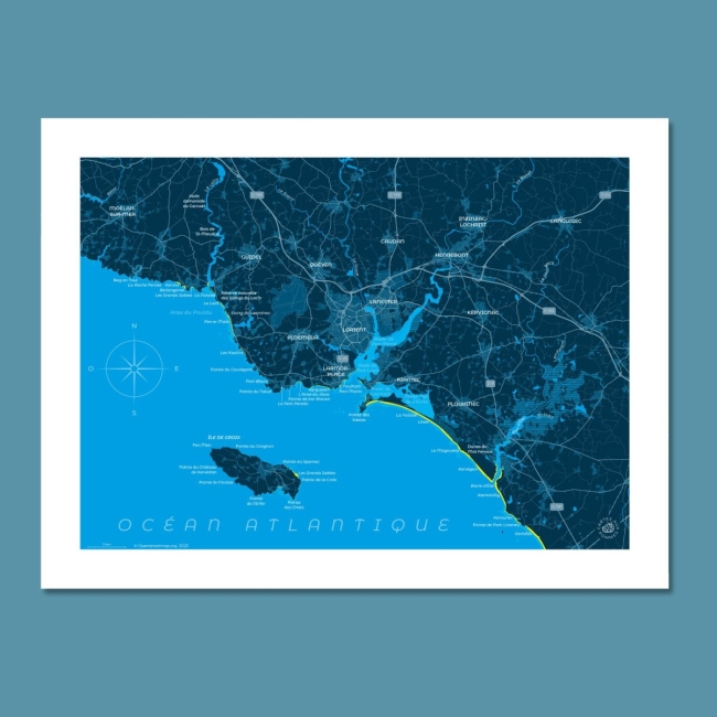 Affiche Lorient et l'île de Groix - 30x40 cm